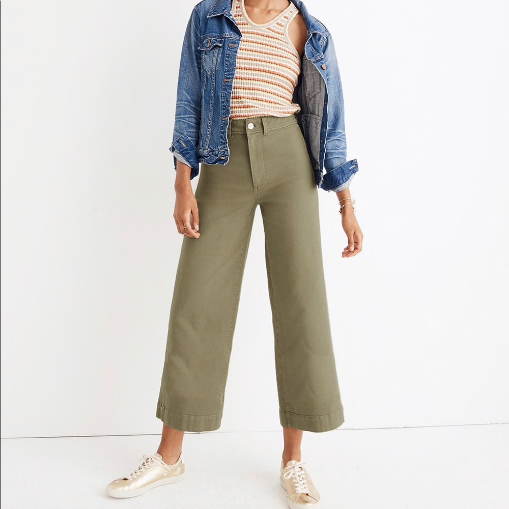 Madewell Emmett wide leg crop pants